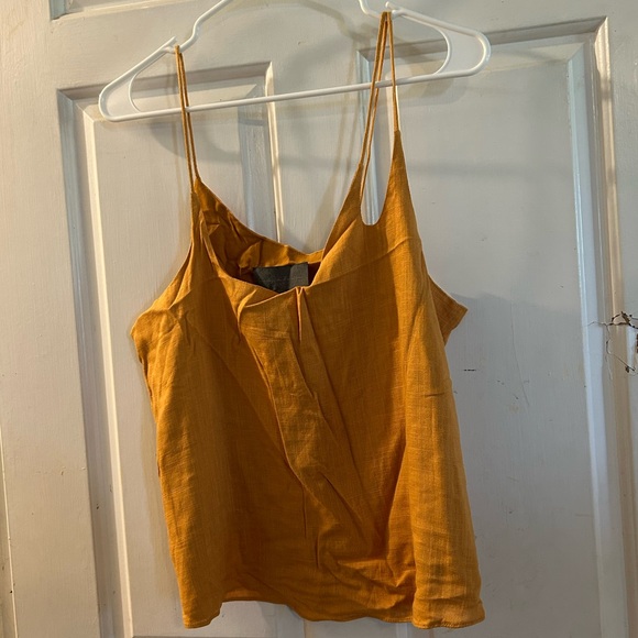 Anthropologie Tops - Anthropologie Mustard Spaghetti Strap Camisole